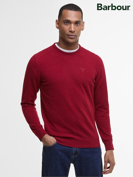 Barbour® Biking Red Lambswool Crew Neck Jumper (H16015) | €102