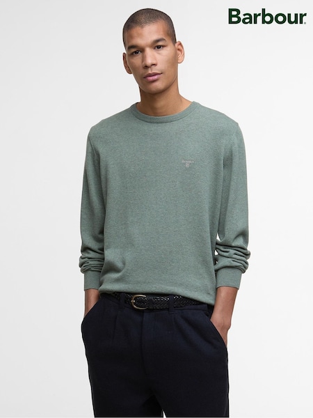 Barbour® Thyme Mens Pima Crew Neck Jumper (H16021) | 518 QAR