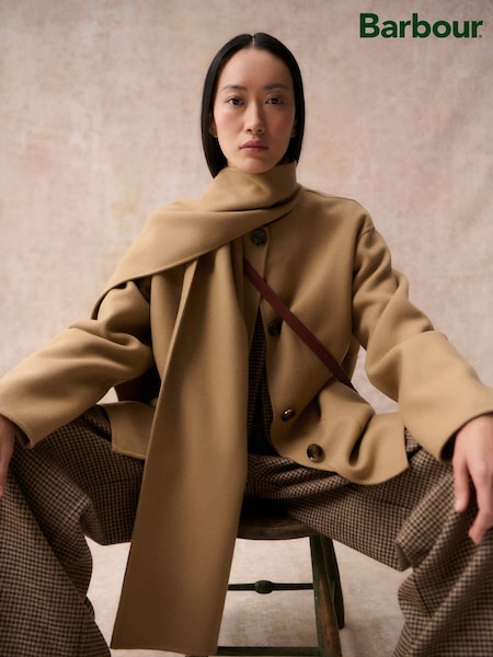 Barbour® Brown Clementine Wool Scarf Coat (H16094) | €305