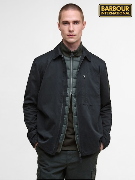 Barbour® International Coil Black Overshirt (H16115) | 589 QAR