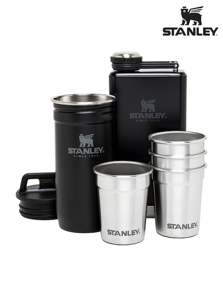 Stanley Matte Black Pebble Pre-Party Shot Glass + Flask Set (H16151) | €66