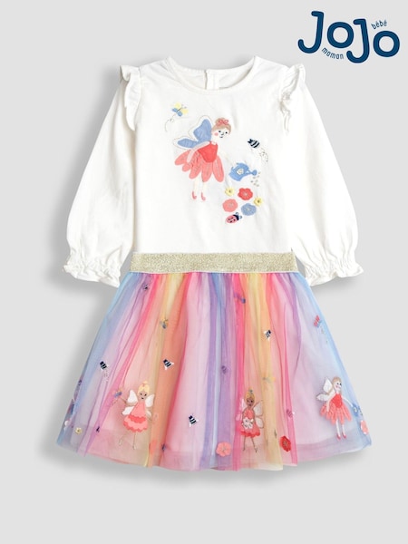 Czerwony - JoJo Maman Bébé Frill Sleeve Top & Tulle Skirt Set (H16262) | 215 zł - 250 zł