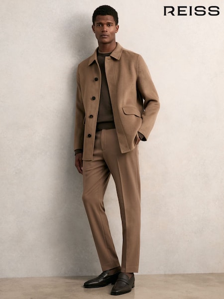 Reiss Brown Tamworth Wool Blend Double Face Button Jacket (H16323) | €432