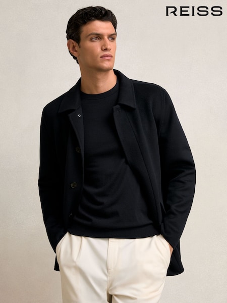 Reiss Navy Tamworth Wool Blend Double Face Button Jacket (H16333) | AED2,146