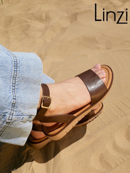 Braun - Linzi Nora Two Part Flat Sandals (H16335) | 52 €