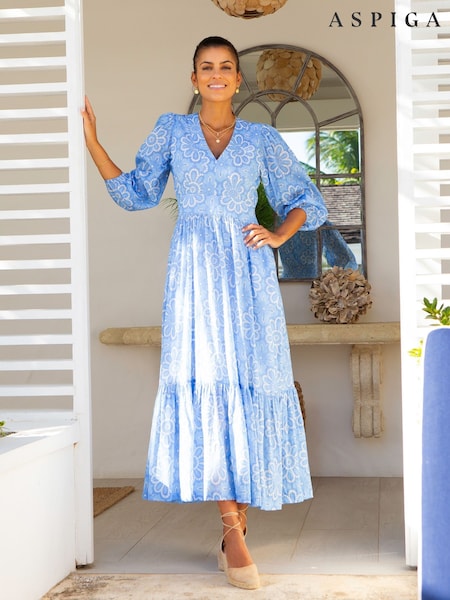 Aspiga Annie Maxi 100% Organic Cotton Dress (H16348) | ‏704‏₪