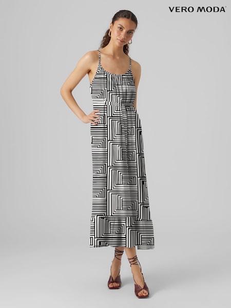 VERO MODA Black Tie Belt Thin Strap Dress (H16530) | €48
