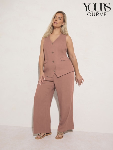 Yours Curve Pink Elongated Waistcoat (H16565) | €47