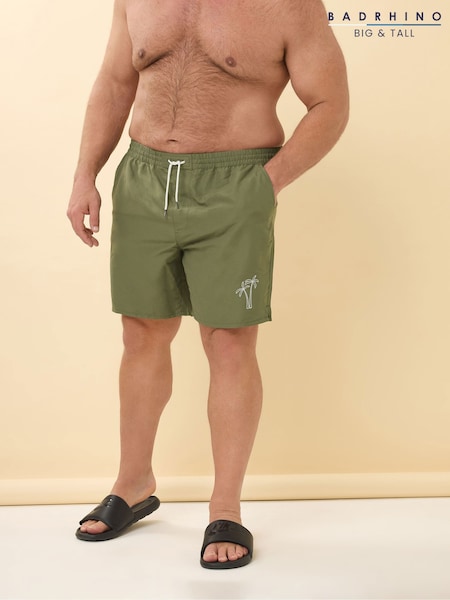 BadRhino Big & Tall Palm Embroidered Swim Shorts (H16669) | €41