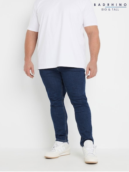 BadRhino Big & Tall Blue Tapered Strech Jeans (H16670) | ₪196