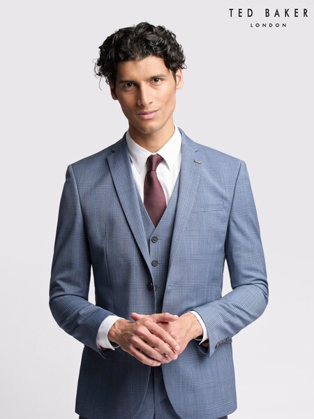 Ted Baker Tailoring Large Blue Blair Check Jacket (H16674) | €408