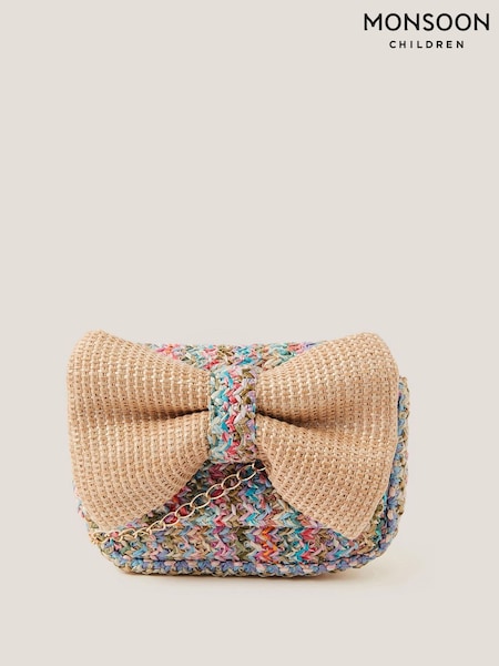 Monsoon Natural Woven Bow Bag (H16699) | €19