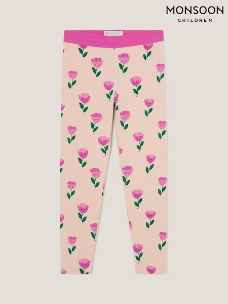 Monsoon Brown Floral Print Leggings (H16704) | ₪80 - ₪101