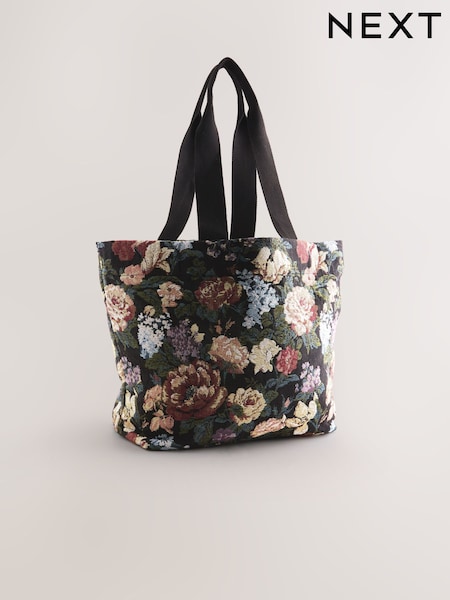 Floral Print Tapestry Shoulder Bag (H16795) | R$ 330