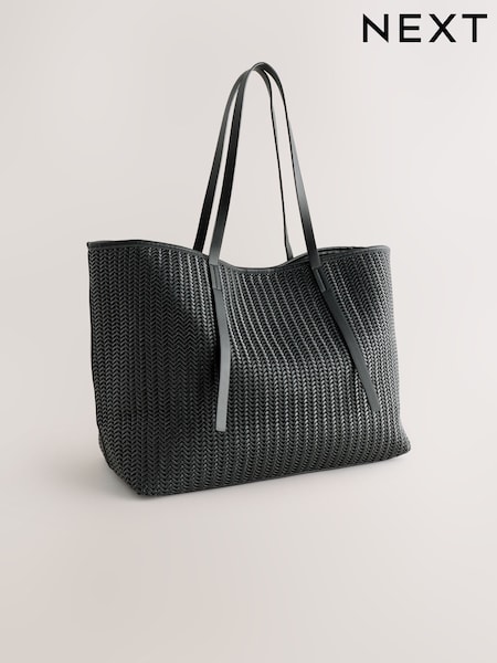 Black Weave Shoulder Bag (H16801) | €41