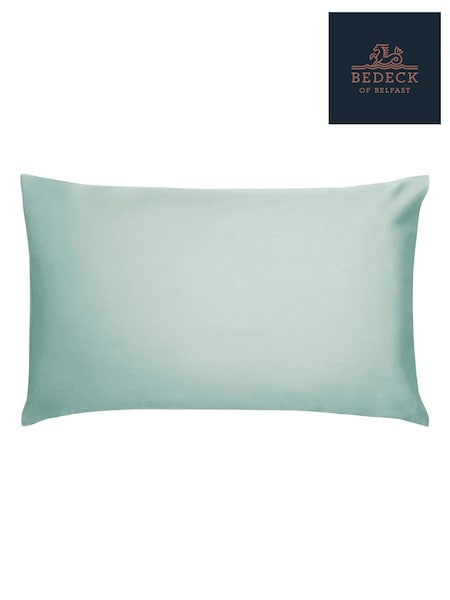 Bedeck of Belfast Celadon 400 Thread Count 100 Cotton Sateen Lge Pillowcase Set (H16858) | ₪91