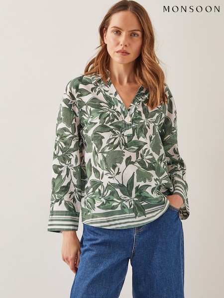Monsoon Clover Floral Print Blouse (H16911) | 410 LEI