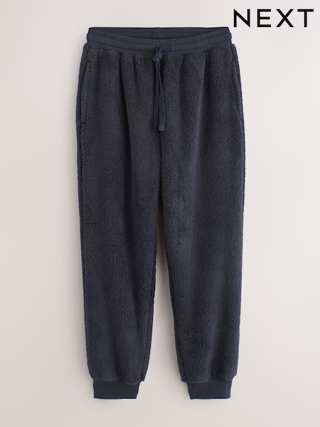 Navy Blue Borg Fleece Cuffed Joggers (H16933) | €34