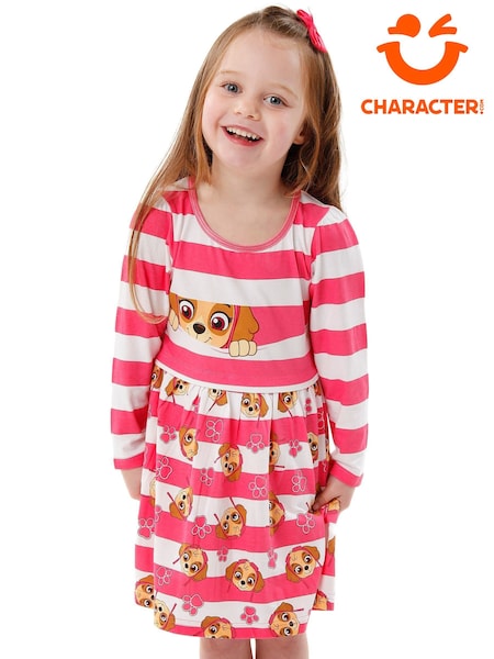 Character Pink PAW Patrol Skye Striped 100% Cotton Dress (H16993) | kr243