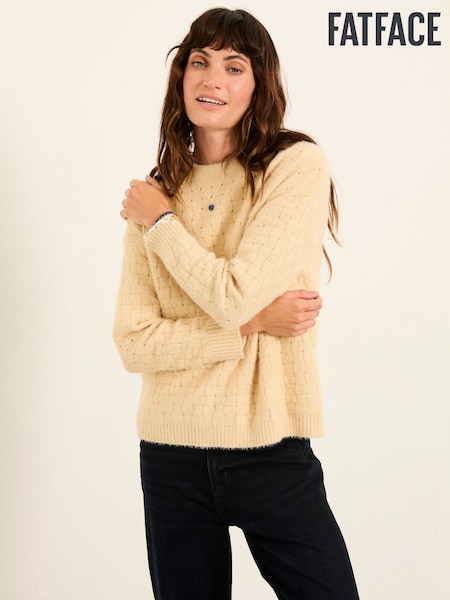 FatFace Gracie Light Yellow Knitted Jumper (H17035) | €77