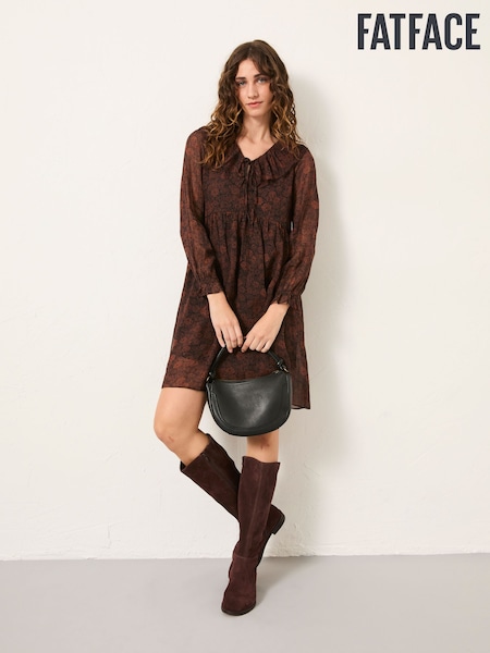 FatFace Bella Black Circle Floral Dress (H17073) | €91