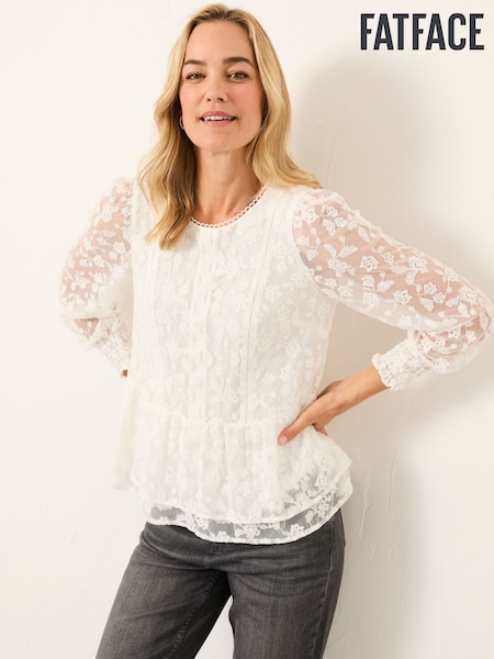FatFace Marianne Ivory Lace Top (H17079) | €88