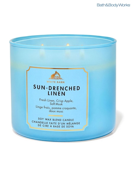 Bath & Body Works Sundrenched Linen 3 Wick Candle 14.5 oz / 411 g (H17197) | €38