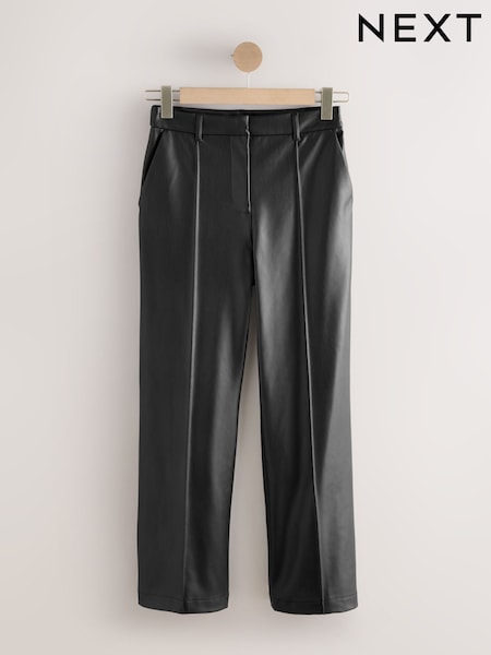 Black Faux Leather Straight Leg Trousers (H17241) | € 57