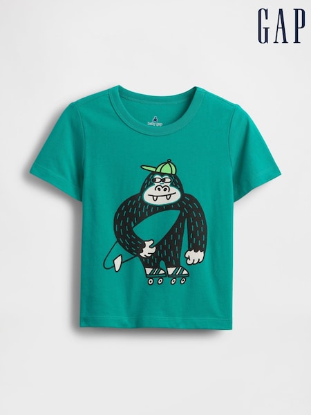 Gap Green Graphic Short Sleeve T-Shirt (6mths-5yrs) (H17263) | €13