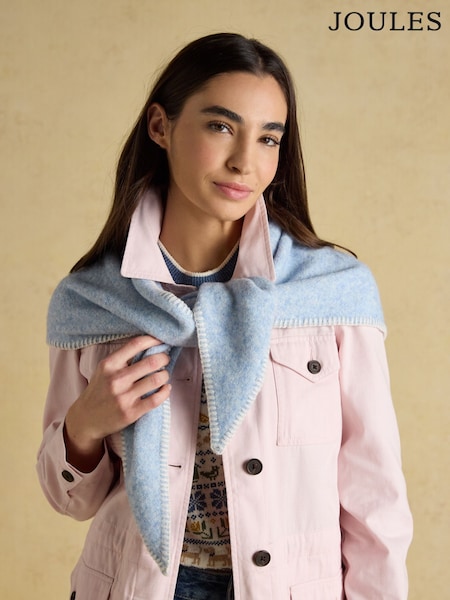 Joules Kendra Blue Triangle Scarf (H17318) | OMR11