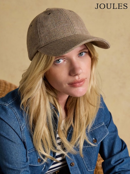 Joules Perry Neutral Tweed Cap (H17332) | $60