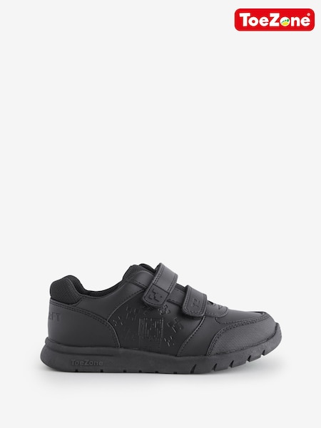 ToeZone Boys Minecraft Rip Tape School Black Shoes (H17567) | R$ 345