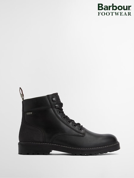 Barbour® Black Harrison Leather Lace Up Boot (H17581) | €198