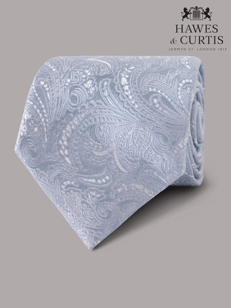Hawes & Curtis Blue Wedding Paisley Tie (H17640) | €51