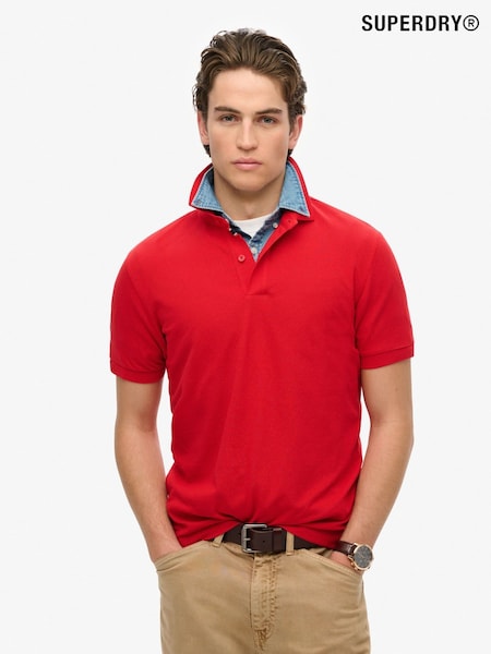 Superdry Red City Pique Polo Shirt (H17663) | €53