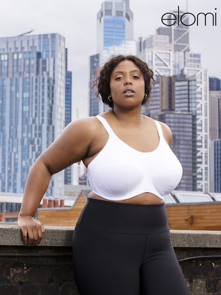 White - Elomi Energise Underwire Sports Bra
