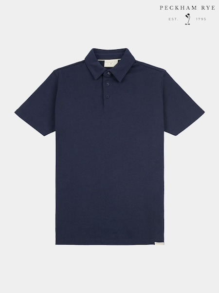 Синий - Peckham Rye Mens Jersey Polo Shirt (H17845) | €60