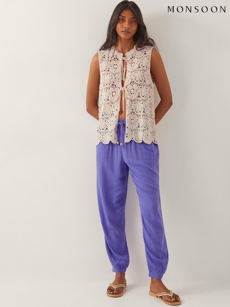 Monsoon Blue Judy Tapered Trousers (H17851) | €62