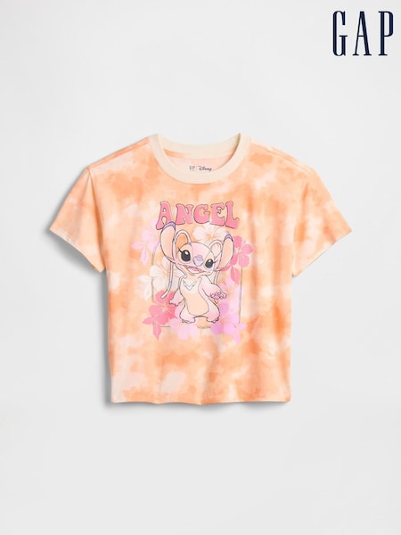 Gap Orange Tie-Dye Disney Graphic Crew Neck Short Sleeve T-Shirt (4-13yrs) (H17903) | €18.50