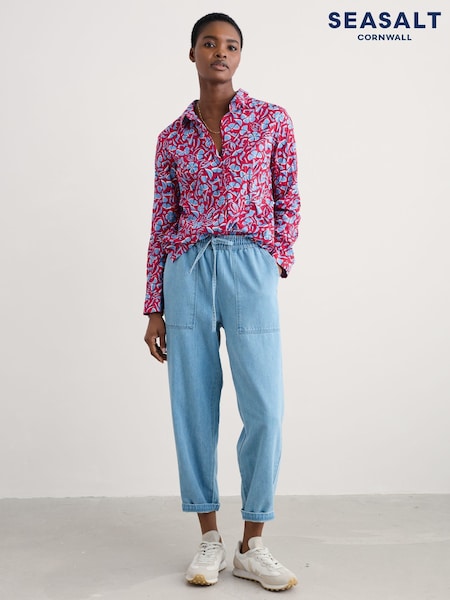 Seasalt Cornwall Red Larissa 100% Cotton Shirt (H17937) | ₪251
