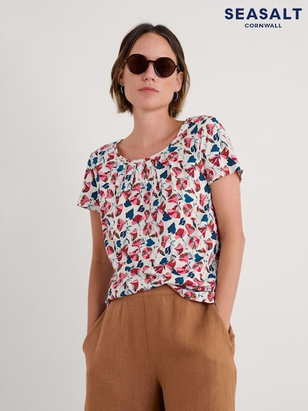 Rosa claro - Seasalt Cornwall Light Pink Appletree Keyhole Detail T-Shirt (H17983) | 54 €