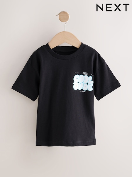 Black Cool Dude 100% Cotton Short Sleeve Back Print T-Shirt (3mths-7yrs) (H18032) | €9 - €12
