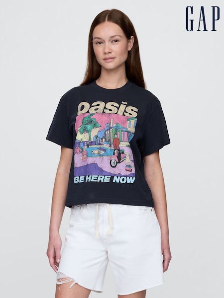 Gap Black Oasis Relaxed Graphic Band Tee (H18047) | €52