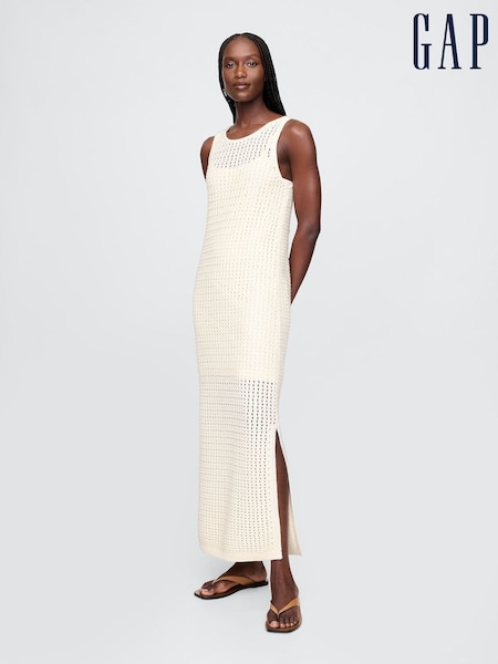 Gap White Crochet Maxi Dress (H18064) | €99