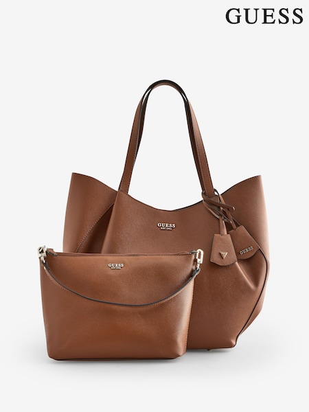 rjava - Guess Amorette Slouch 2 in 1 Shopper Tote Bag (H18104) | € 184