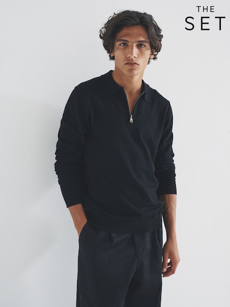 The Set 3 Pack Quarter Zip Neck Jumper (H18139) | 70 €