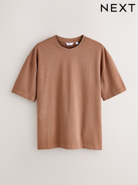 Stone Relaxed Fit Heavyweight T-Shirt (H18158) | 79 QAR
