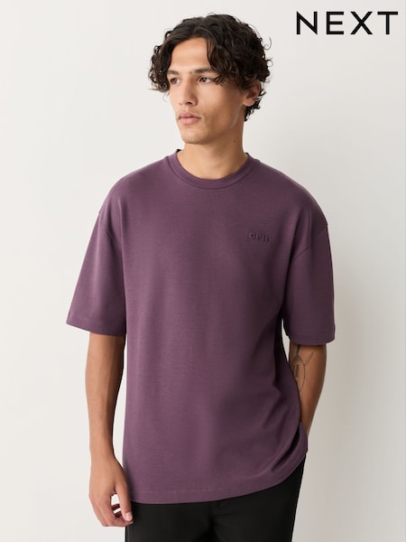 Purple Smart Embossed Heavyweight T-Shirt (H18161) | 89 QAR
