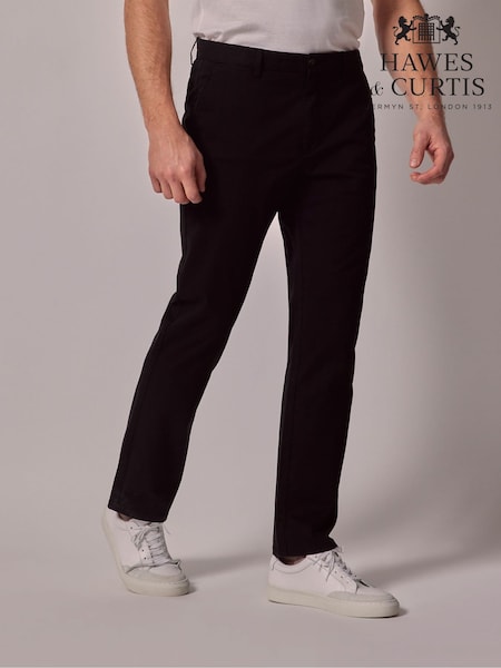 Hawes & Curtis Garment Dyed Stretch Black Trousers (H18178) | 98 €