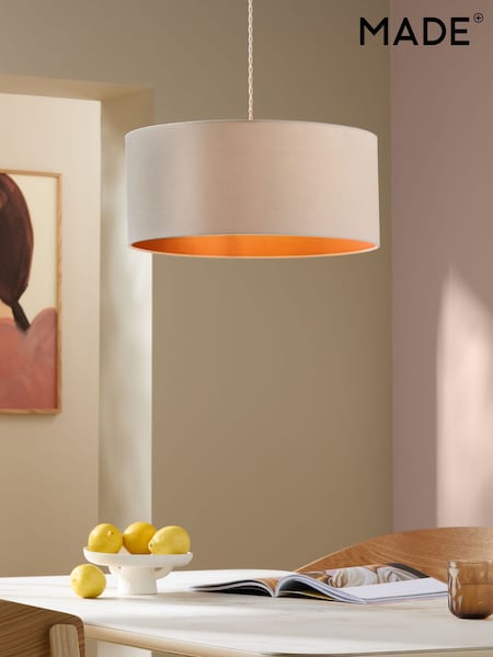 MADE.COM Cream Oro Easy Fit Drum Shade (H18243) | €66